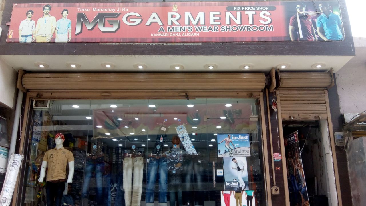 M.G GARMENTS DULHAGHAR | BEST READY MADE SHOWROOM IN ALIGARH- FAINS BAZAAR 